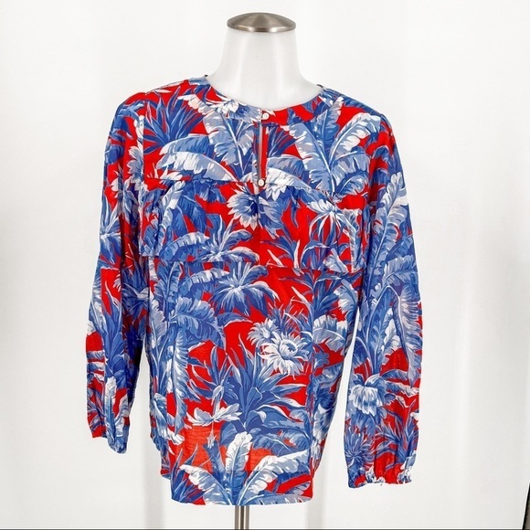 J. Crew Tops - J. Crew Long-Sleeve Ruffle Top Ratti Rio Floral